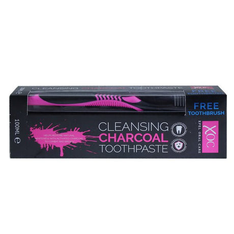 Xoc Charcoal Toothpaste 100ml & Brush - EuroGiant