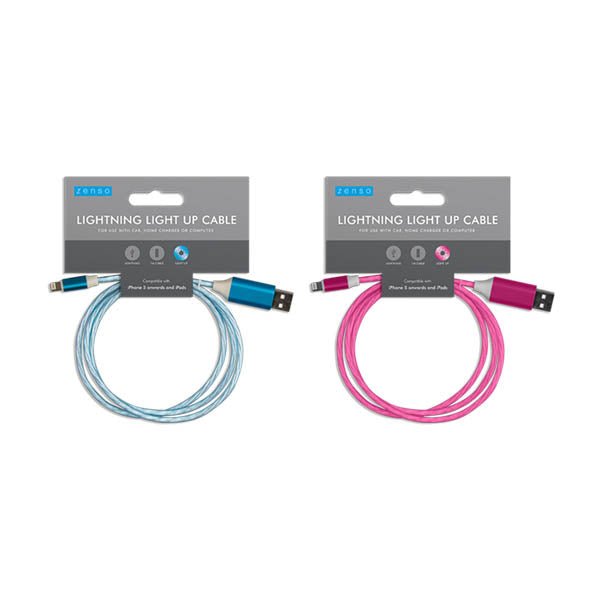 Zenso Lightning Light Up Cable iPHONE 1M - EuroGiant