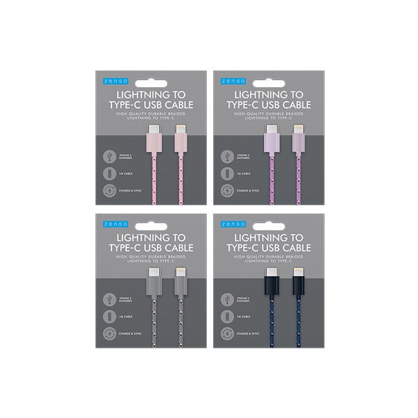 Zenso Lightning To Type C Usb Cable 1M - EuroGiant