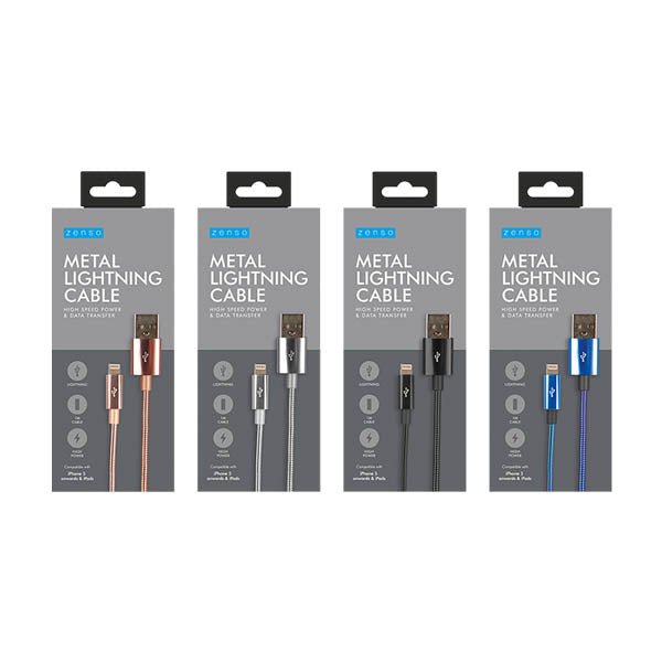 Zenso Metal Lightning Cable iPHONE/iPAD - EuroGiant