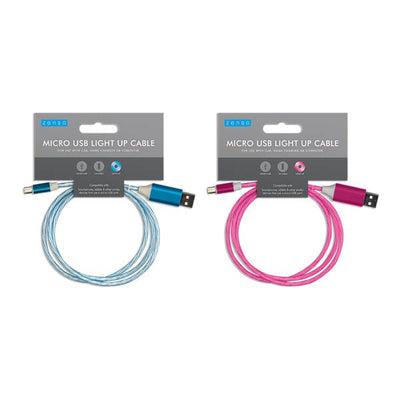 Zenso Micro Usb Light Up Cable 1M - EuroGiant