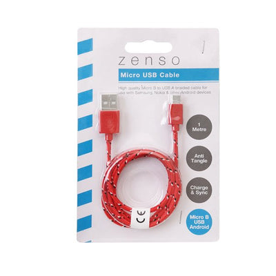 Zenso Usb Cable Anti Tangle Braid 1 M - EuroGiant
